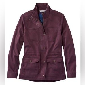 LL Bean Flannel Lined Purple Chore Jacket